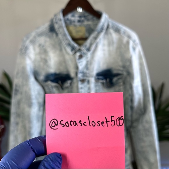 Smoke Rise Acid Washed Denim Jacket for Men - Picture 7 of 7